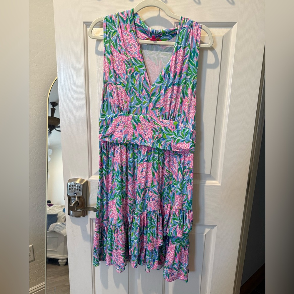 Lilly Pulitzer Pink and Green Floral Dress